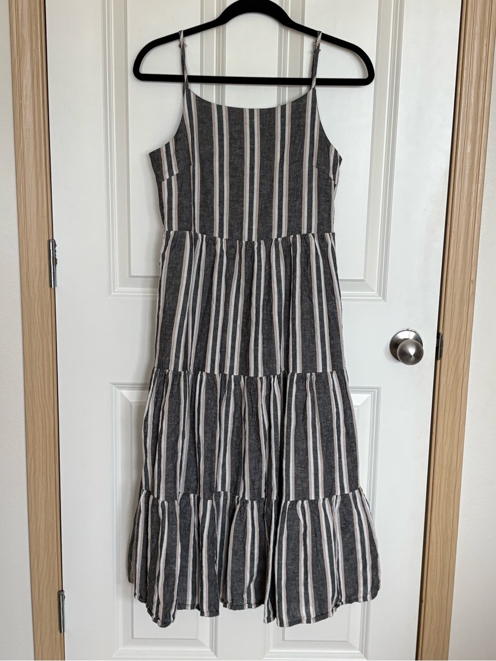 Little Bipsy Black & White Striped Tiered Maxi Dress